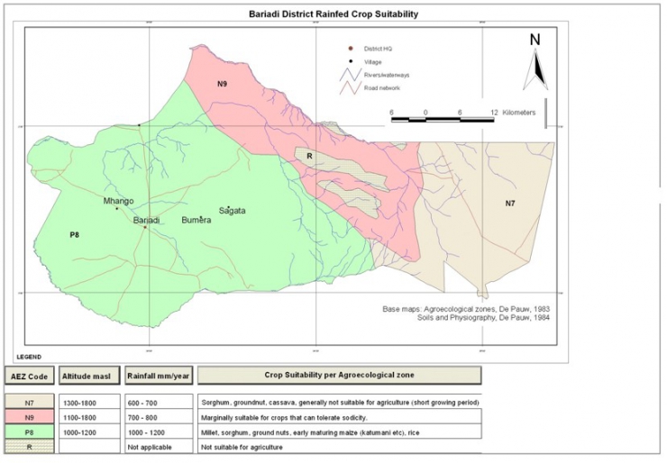 Bariadi Crops Suitability Map