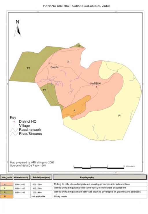 Hanang Agro Ecological Map