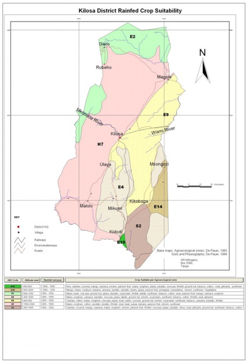 Kilosa Crops Suitability Map
