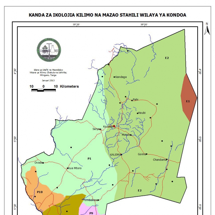 Kondoa Agro Ecological Map