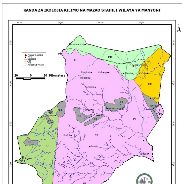 Manyoni Agro Ecological Map