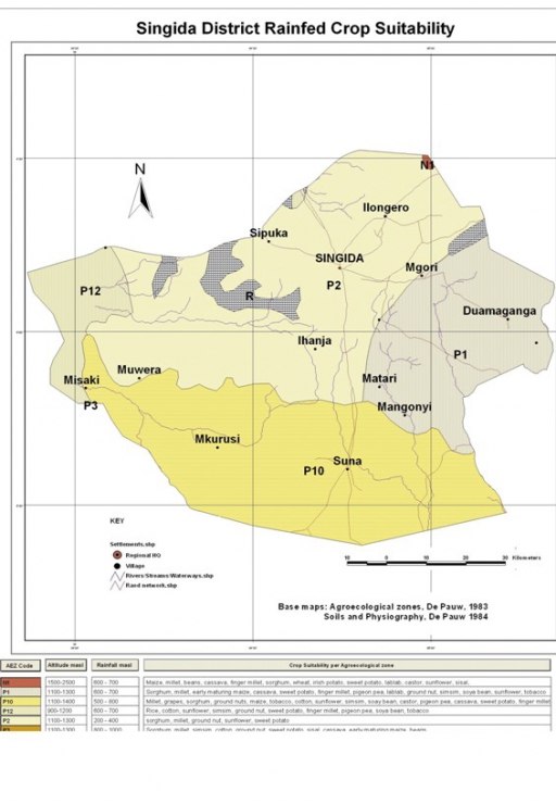 Singida Crops Suitability Map