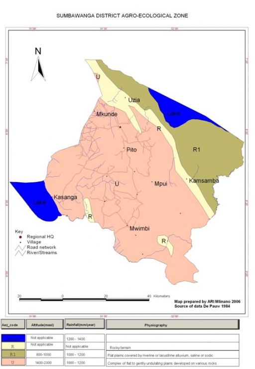 Sumbawanga Agro Ecological Map