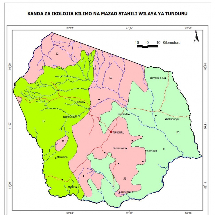 Tunduru Agro Ecological Map
