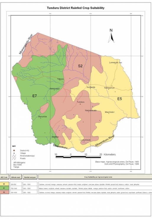 Tunduru Crops Suitability Map