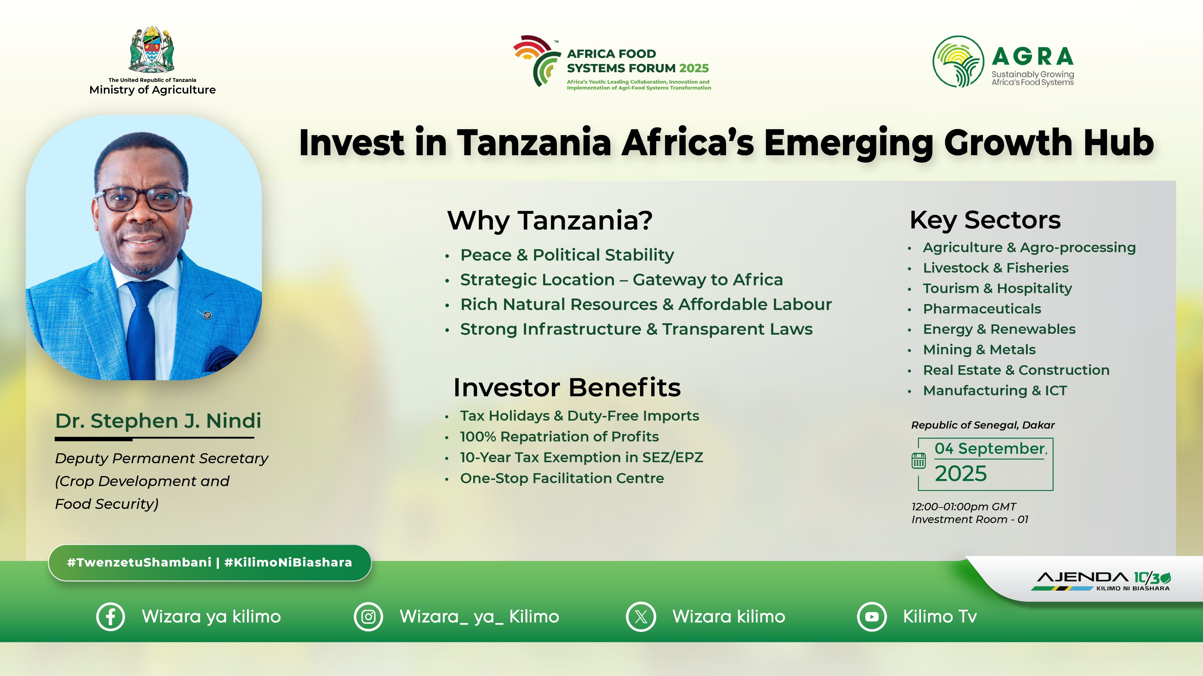 TANZANIA AIMS TO EMERGE AS AGRIBUSINESS GROWTH HUB